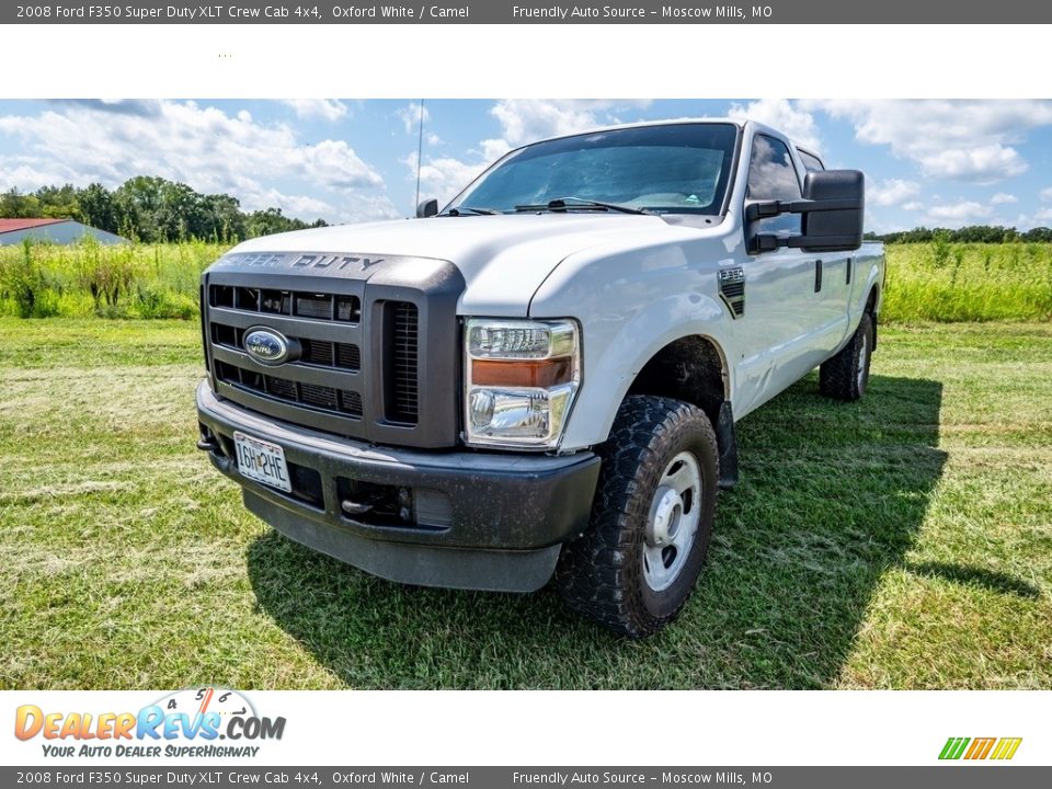 2008 Ford F350 Super Duty XLT Crew Cab 4x4 Oxford White / Camel Photo #8