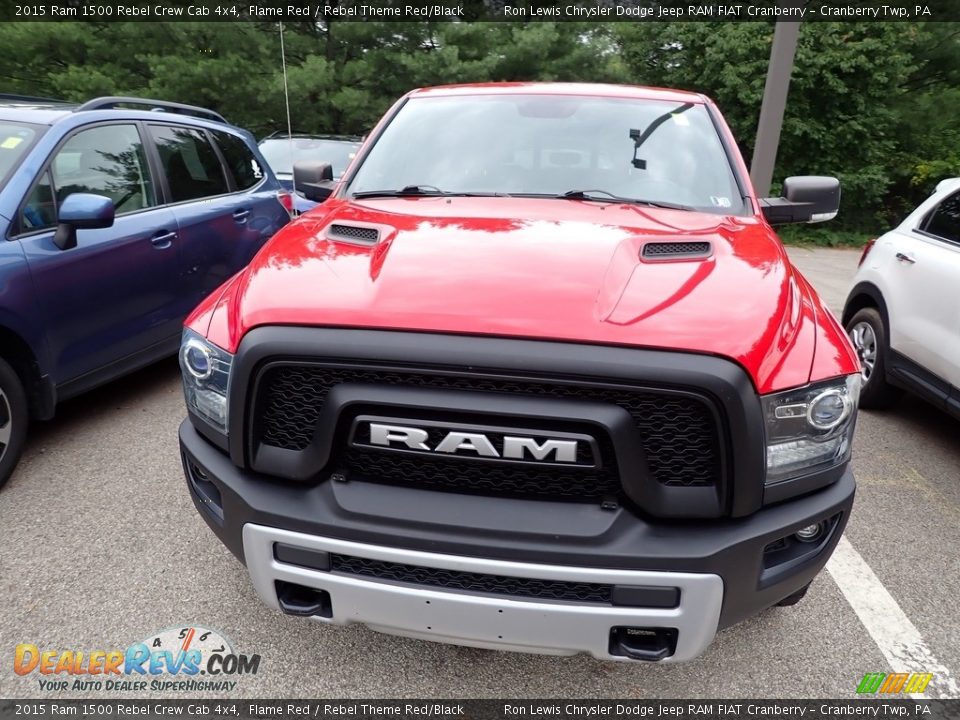 2015 Ram 1500 Rebel Crew Cab 4x4 Flame Red / Rebel Theme Red/Black Photo #2