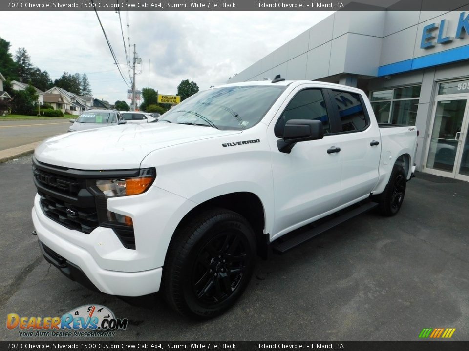 2023 Chevrolet Silverado 1500 Custom Crew Cab 4x4 Summit White / Jet Black Photo #1