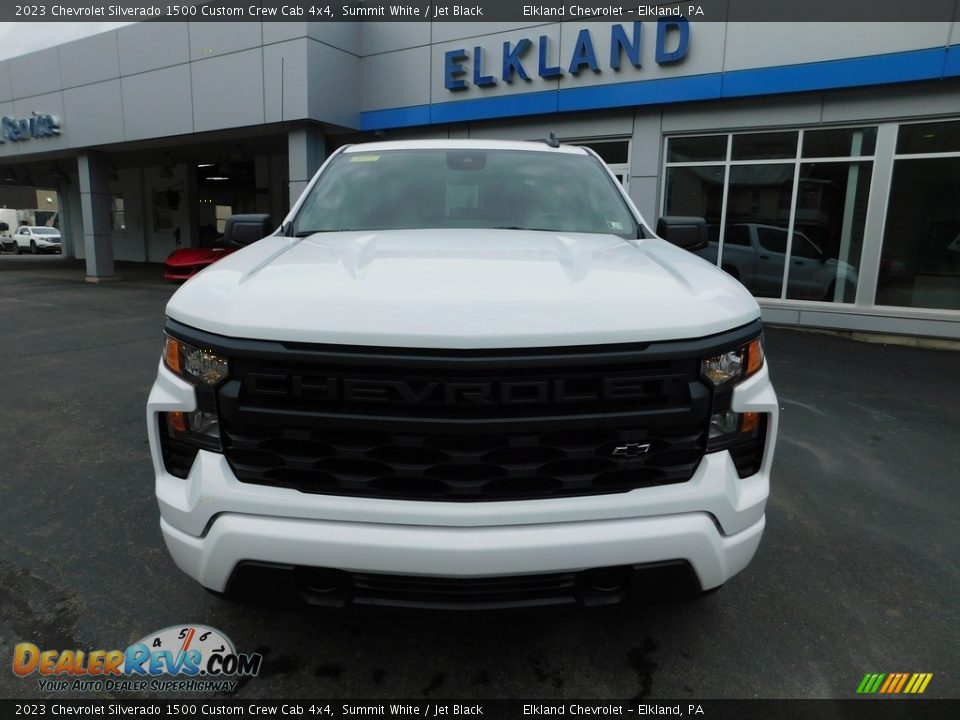 2023 Chevrolet Silverado 1500 Custom Crew Cab 4x4 Summit White / Jet Black Photo #3