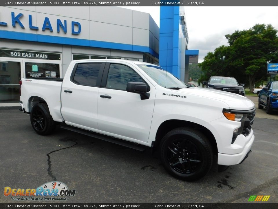 2023 Chevrolet Silverado 1500 Custom Crew Cab 4x4 Summit White / Jet Black Photo #5