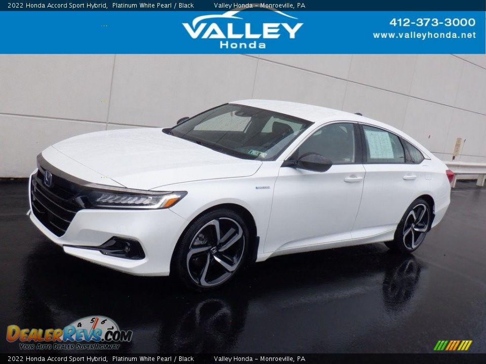 2022 Honda Accord Sport Hybrid Platinum White Pearl / Black Photo #1