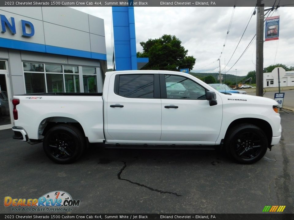 2023 Chevrolet Silverado 1500 Custom Crew Cab 4x4 Summit White / Jet Black Photo #6