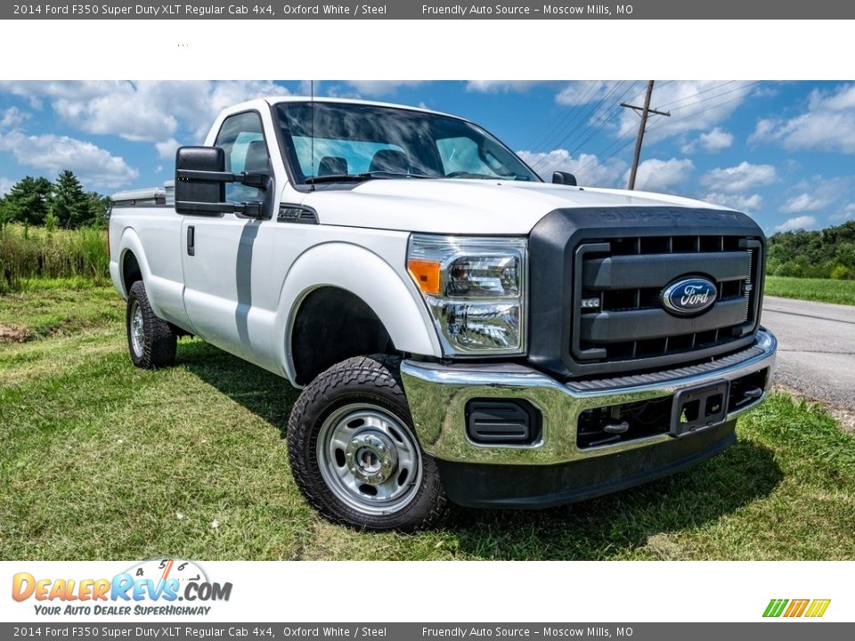 2014 Ford F350 Super Duty XLT Regular Cab 4x4 Oxford White / Steel Photo #1