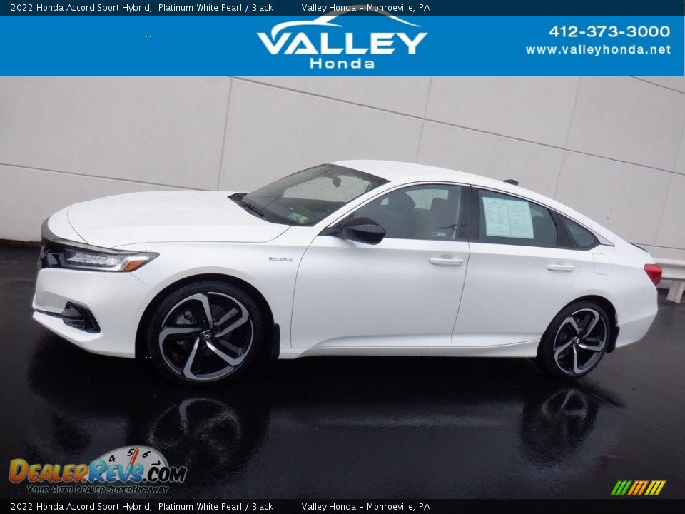 2022 Honda Accord Sport Hybrid Platinum White Pearl / Black Photo #2