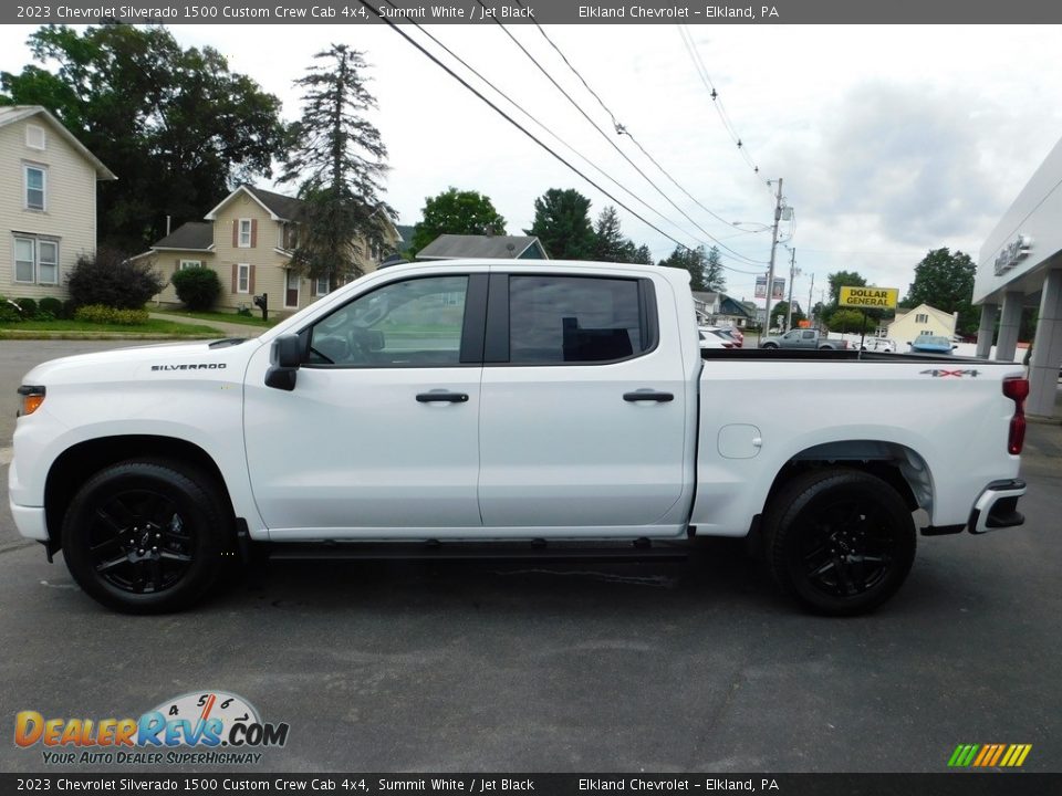 Summit White 2023 Chevrolet Silverado 1500 Custom Crew Cab 4x4 Photo #12