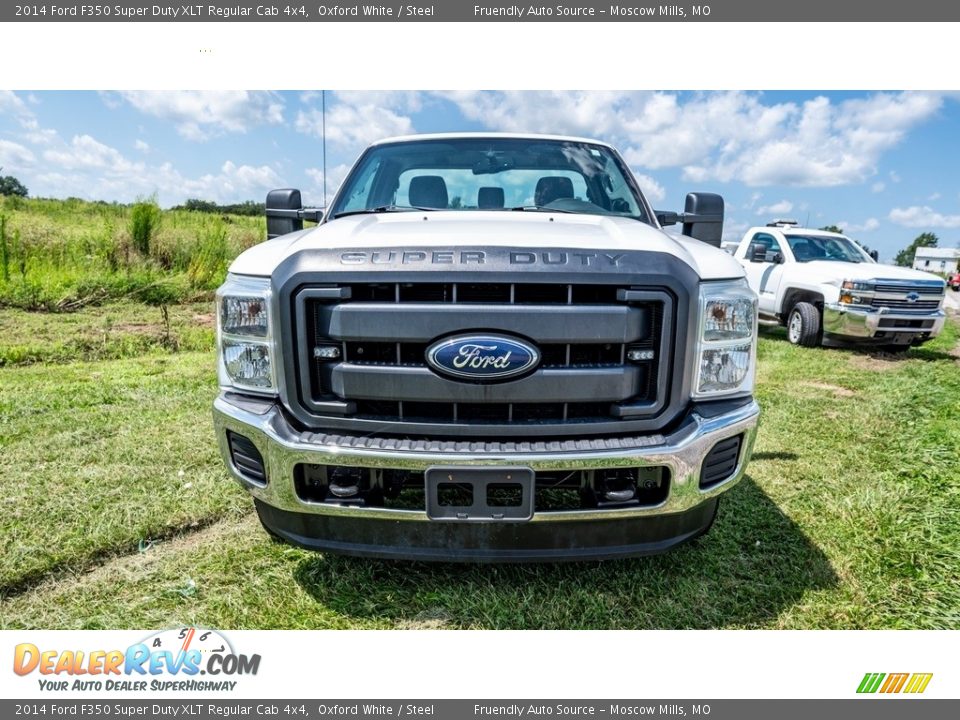 2014 Ford F350 Super Duty XLT Regular Cab 4x4 Oxford White / Steel Photo #9