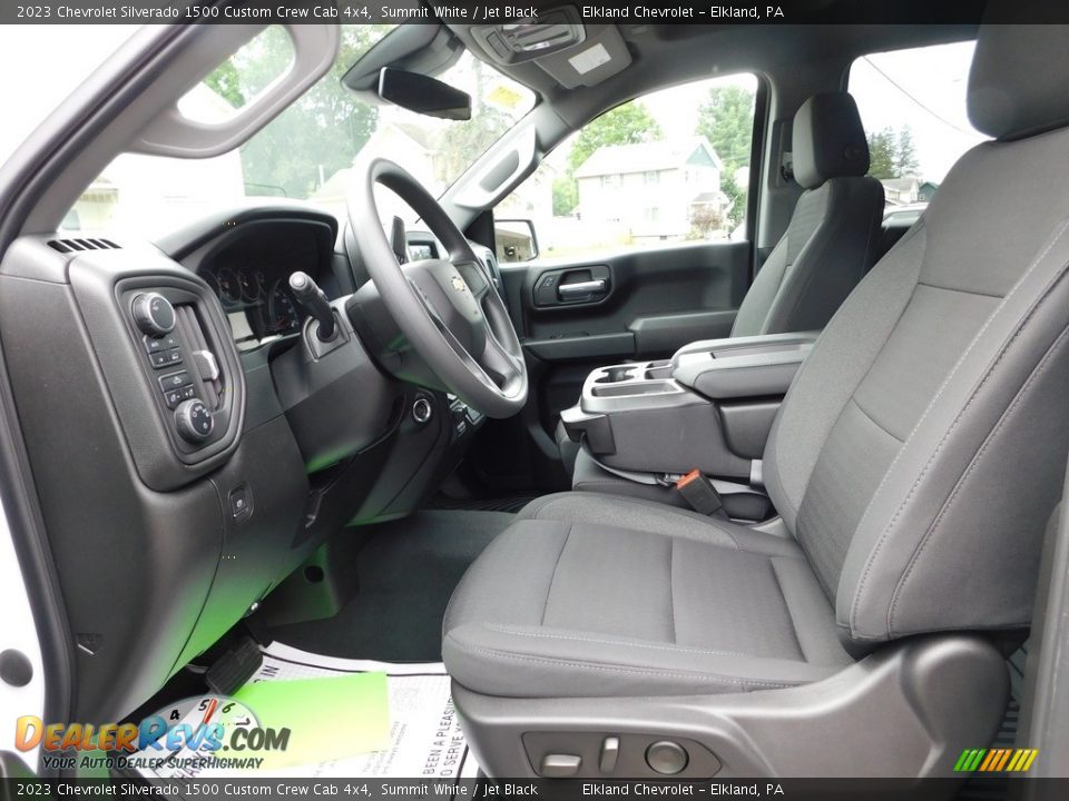 Jet Black Interior - 2023 Chevrolet Silverado 1500 Custom Crew Cab 4x4 Photo #21