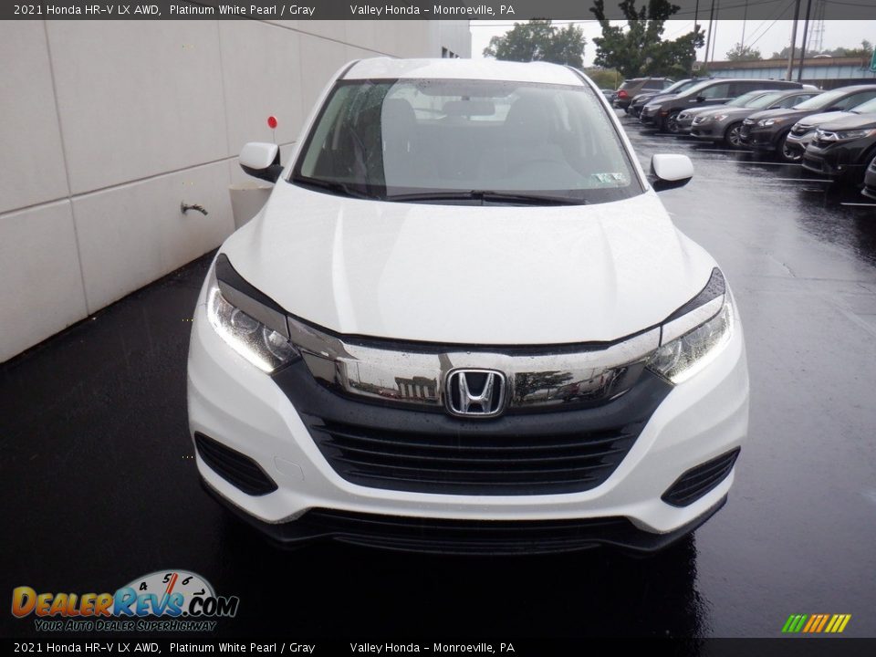 2021 Honda HR-V LX AWD Platinum White Pearl / Gray Photo #3