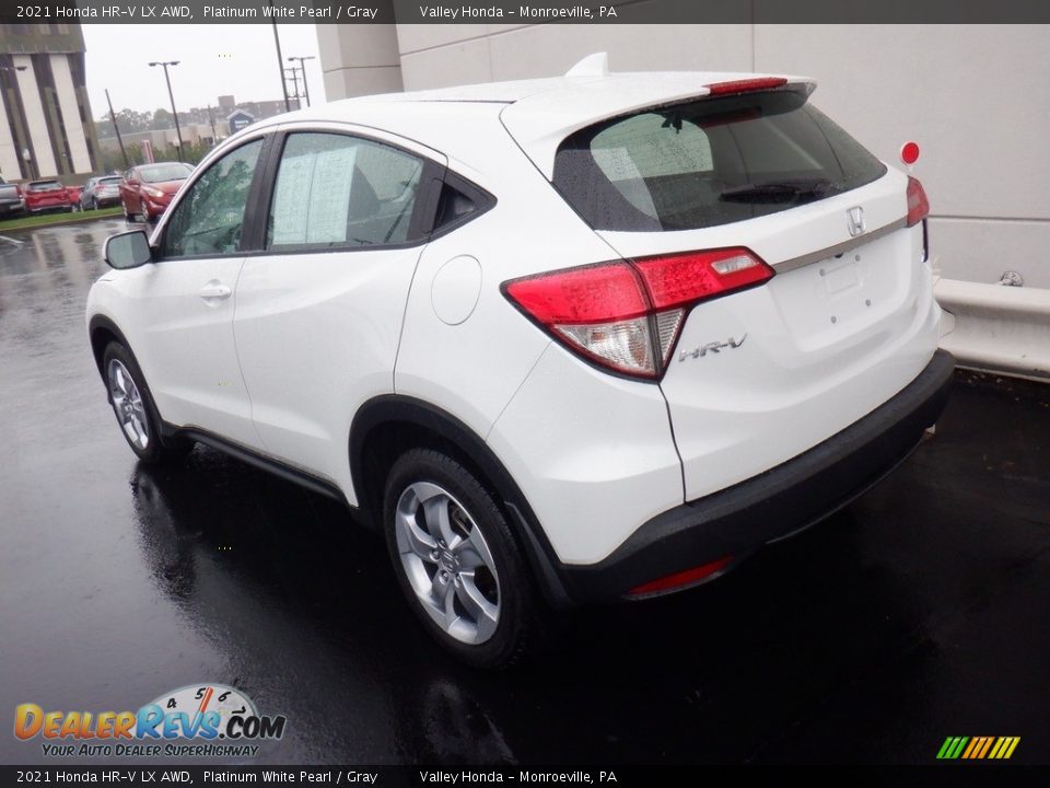 2021 Honda HR-V LX AWD Platinum White Pearl / Gray Photo #8