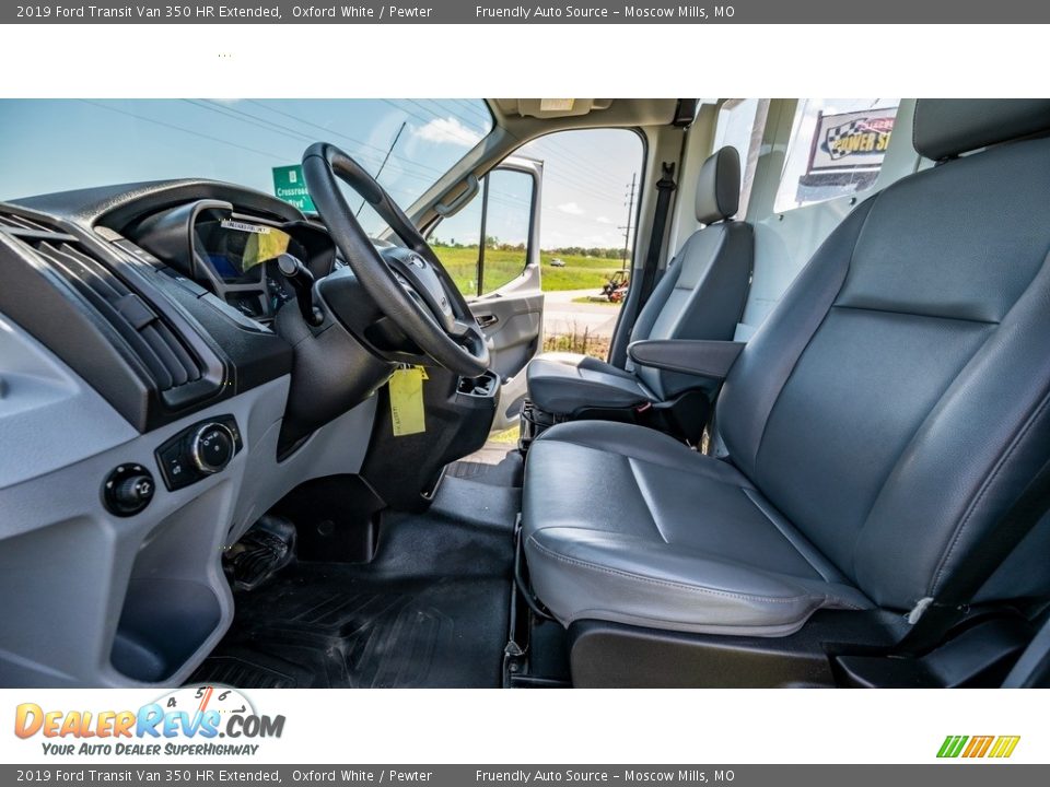 Pewter Interior - 2019 Ford Transit Van 350 HR Extended Photo #18