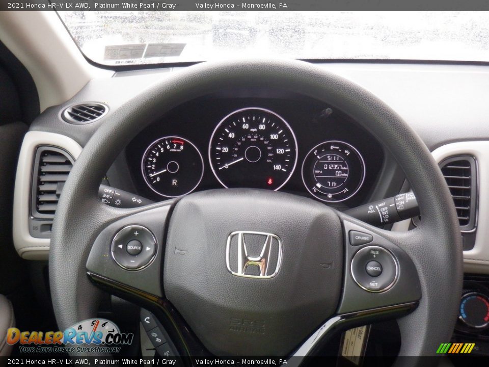 2021 Honda HR-V LX AWD Platinum White Pearl / Gray Photo #20