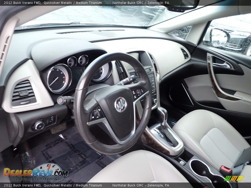 2012 Buick Verano FWD Quicksilver Metallic / Medium Titanium Photo #28