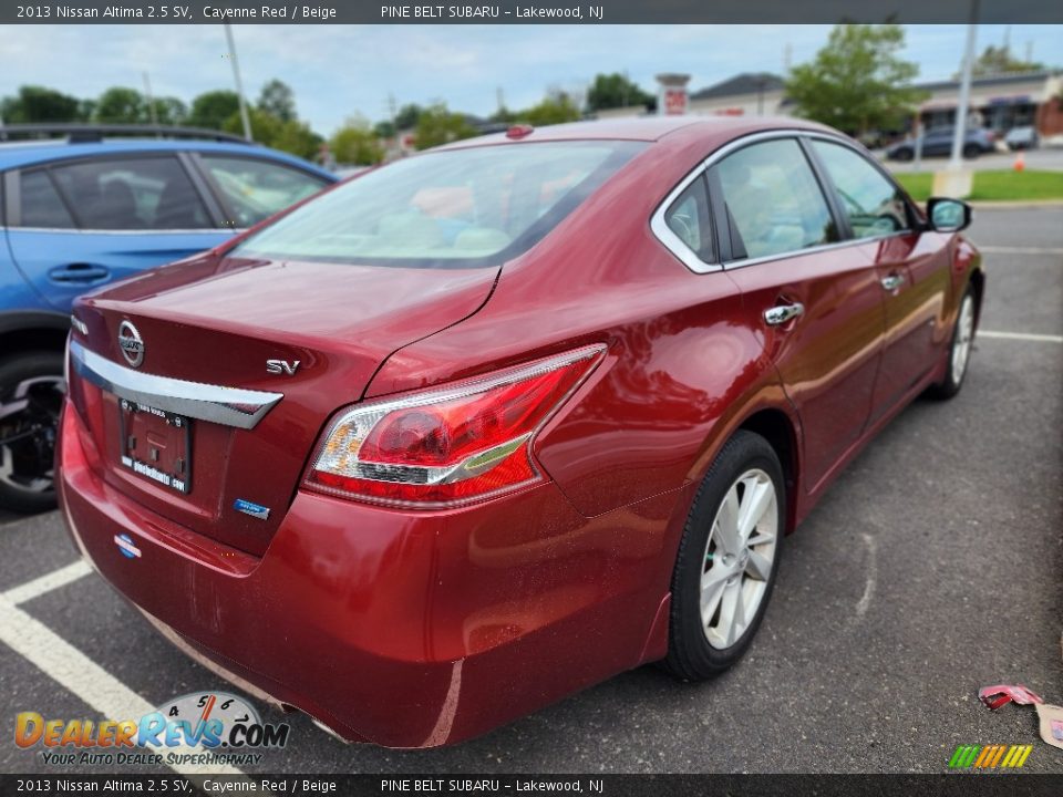 2013 Nissan Altima 2.5 SV Cayenne Red / Beige Photo #3