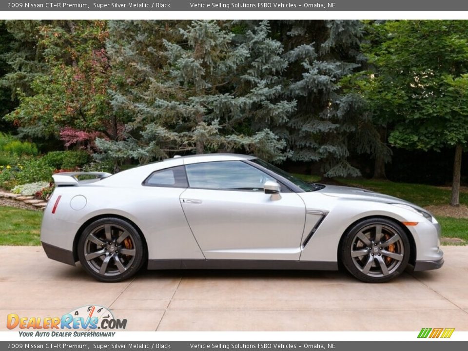 2009 Nissan GT-R Premium Super Silver Metallic / Black Photo #14