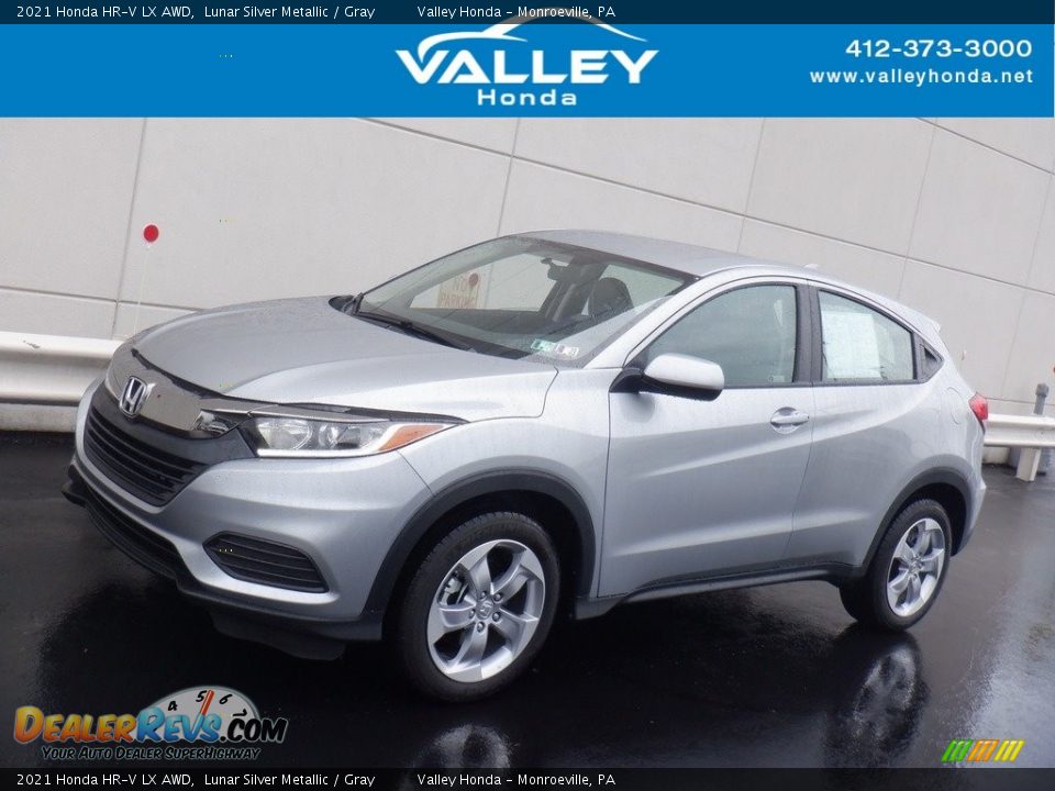 2021 Honda HR-V LX AWD Lunar Silver Metallic / Gray Photo #1