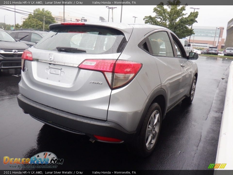 2021 Honda HR-V LX AWD Lunar Silver Metallic / Gray Photo #6