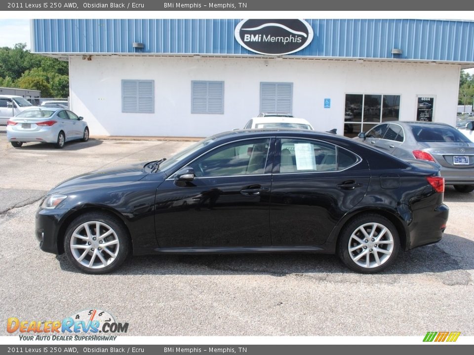 2011 Lexus IS 250 AWD Obsidian Black / Ecru Photo #1