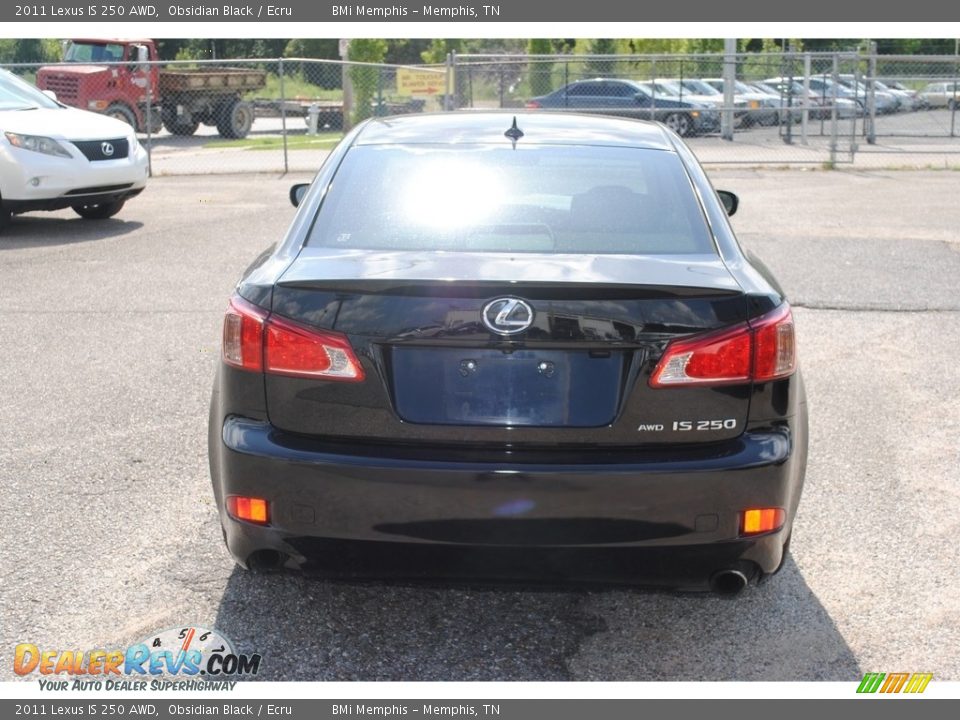 2011 Lexus IS 250 AWD Obsidian Black / Ecru Photo #3