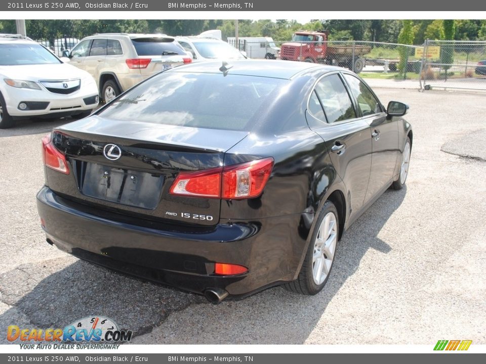 2011 Lexus IS 250 AWD Obsidian Black / Ecru Photo #4