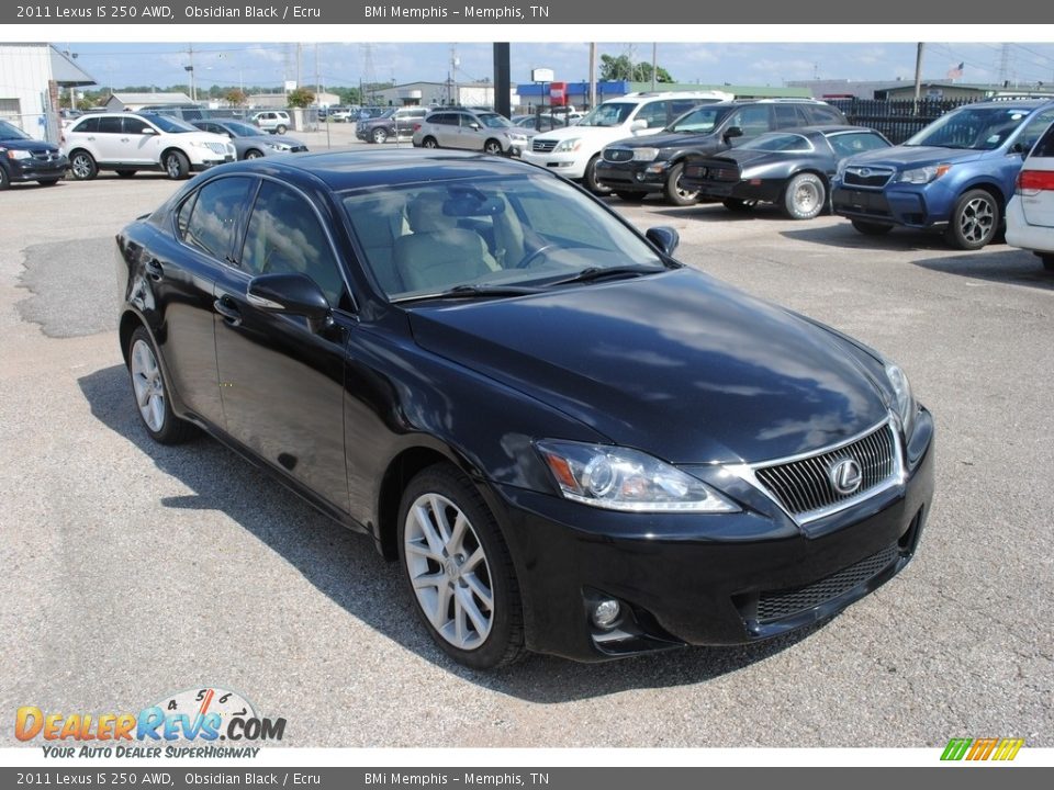 2011 Lexus IS 250 AWD Obsidian Black / Ecru Photo #6