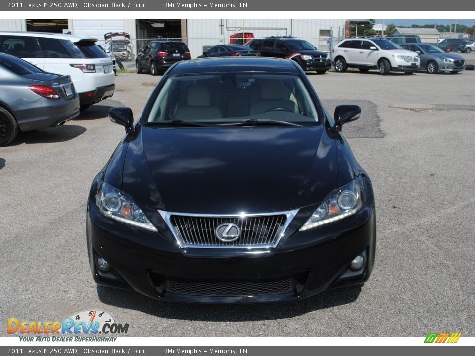 2011 Lexus IS 250 AWD Obsidian Black / Ecru Photo #7