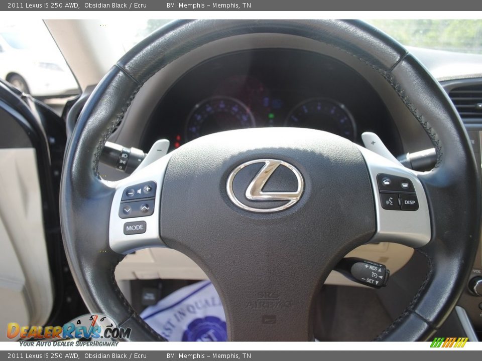 2011 Lexus IS 250 AWD Obsidian Black / Ecru Photo #11