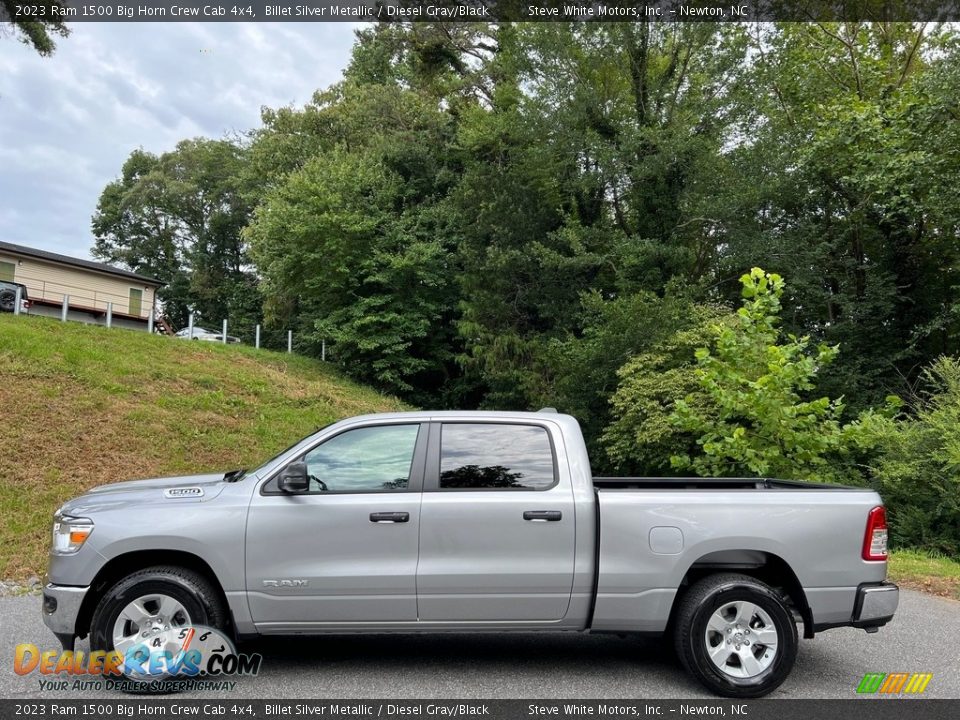 2023 Ram 1500 Big Horn Crew Cab 4x4 Billet Silver Metallic / Diesel Gray/Black Photo #1