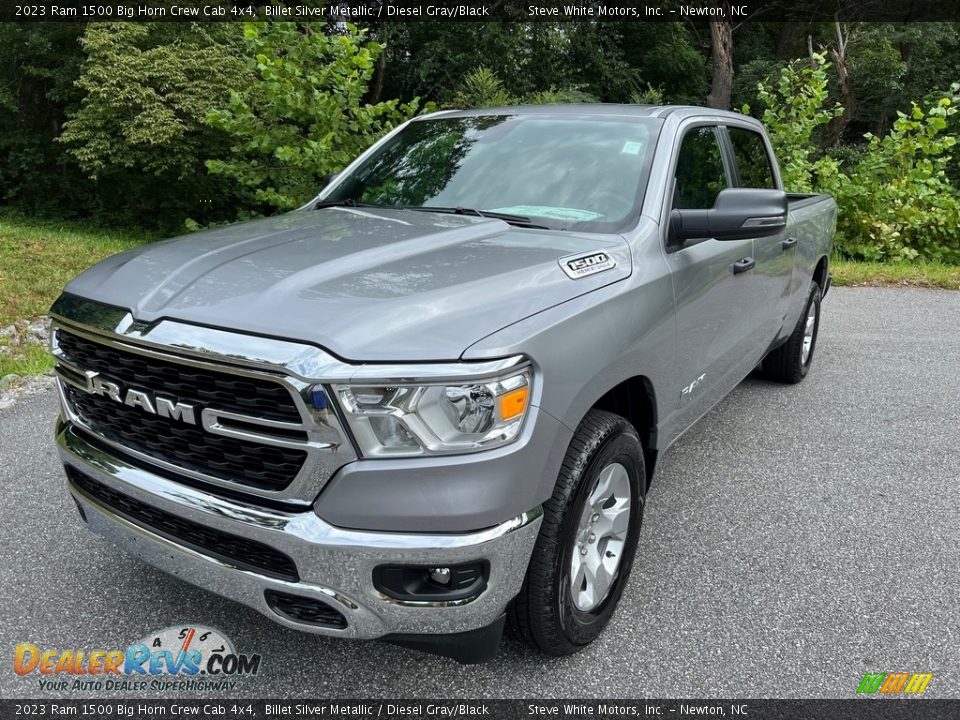 2023 Ram 1500 Big Horn Crew Cab 4x4 Billet Silver Metallic / Diesel Gray/Black Photo #2