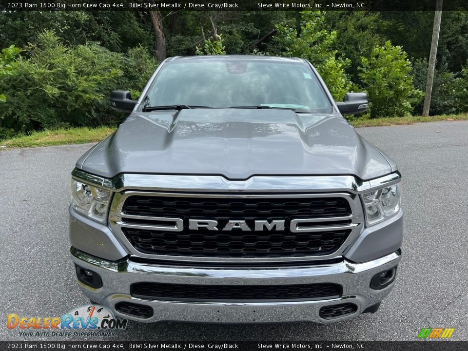 2023 Ram 1500 Big Horn Crew Cab 4x4 Billet Silver Metallic / Diesel Gray/Black Photo #3