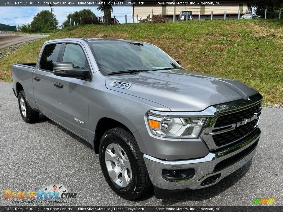 2023 Ram 1500 Big Horn Crew Cab 4x4 Billet Silver Metallic / Diesel Gray/Black Photo #4