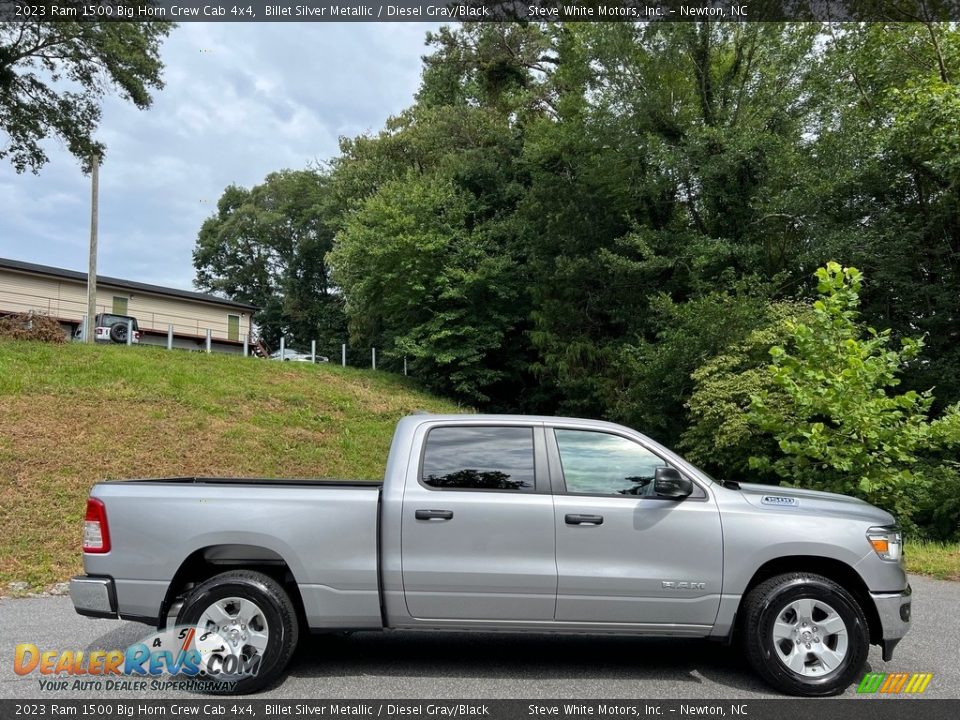 2023 Ram 1500 Big Horn Crew Cab 4x4 Billet Silver Metallic / Diesel Gray/Black Photo #5