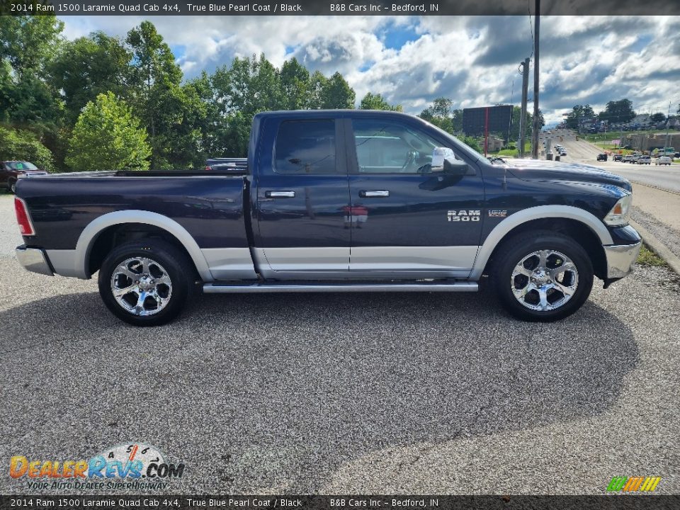 2014 Ram 1500 Laramie Quad Cab 4x4 True Blue Pearl Coat / Black Photo #1