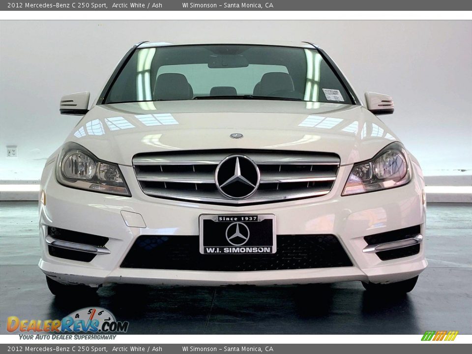 2012 Mercedes-Benz C 250 Sport Arctic White / Ash Photo #2