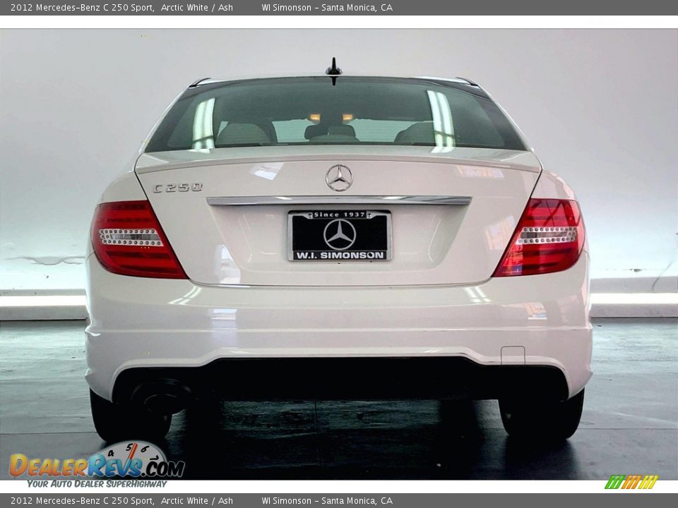 2012 Mercedes-Benz C 250 Sport Arctic White / Ash Photo #3