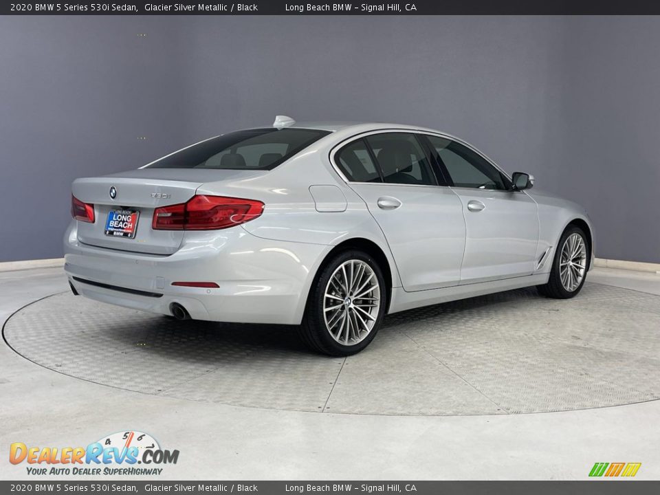 2020 BMW 5 Series 530i Sedan Glacier Silver Metallic / Black Photo #5