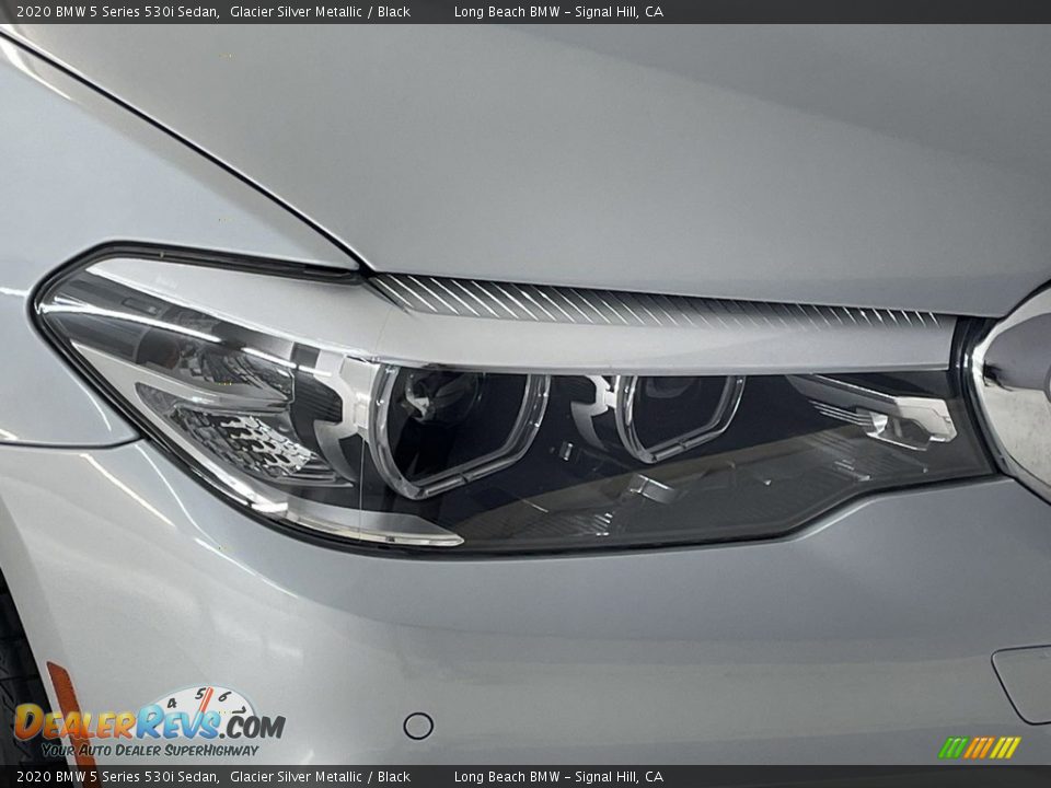 2020 BMW 5 Series 530i Sedan Glacier Silver Metallic / Black Photo #6