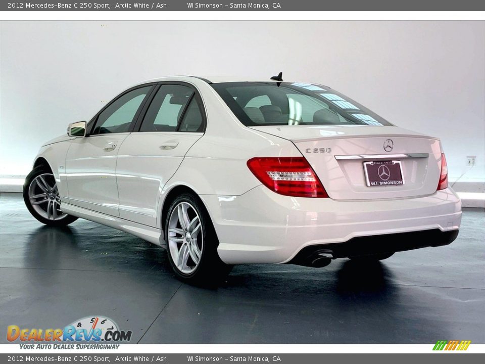 2012 Mercedes-Benz C 250 Sport Arctic White / Ash Photo #10