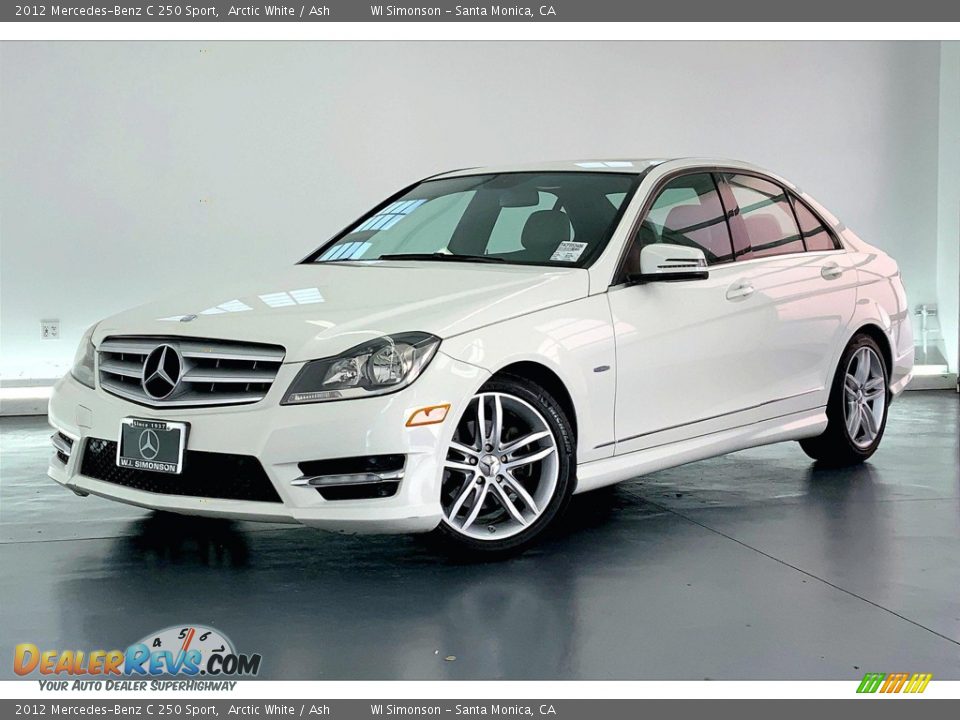 2012 Mercedes-Benz C 250 Sport Arctic White / Ash Photo #12