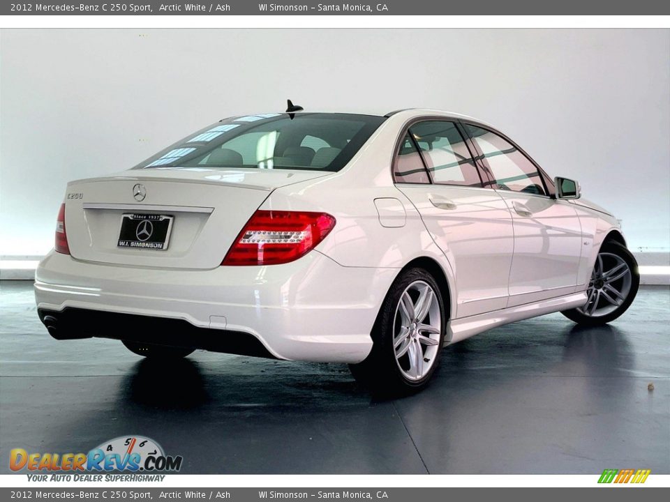 2012 Mercedes-Benz C 250 Sport Arctic White / Ash Photo #13