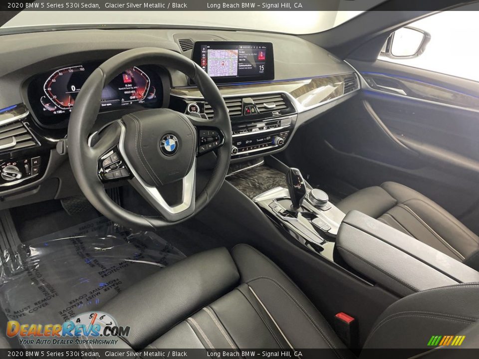 2020 BMW 5 Series 530i Sedan Glacier Silver Metallic / Black Photo #15