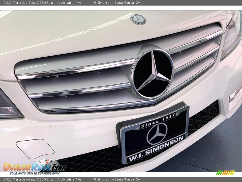 2012 Mercedes-Benz C 250 Sport Arctic White / Ash Photo #29