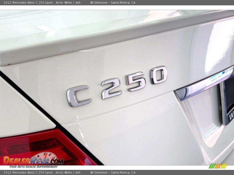 2012 Mercedes-Benz C 250 Sport Arctic White / Ash Photo #30