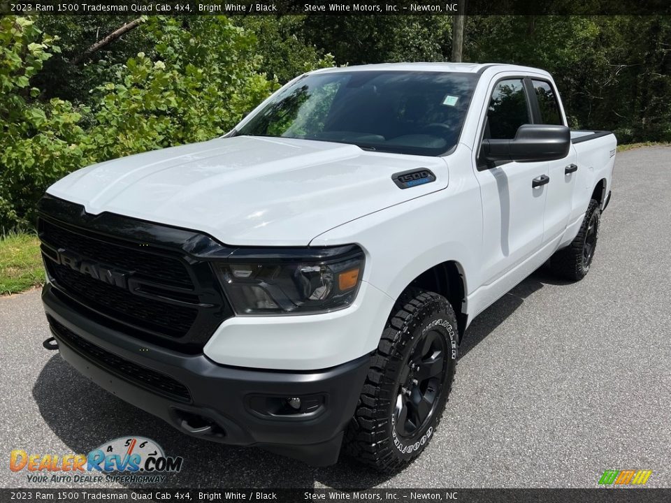 2023 Ram 1500 Tradesman Quad Cab 4x4 Bright White / Black Photo #2