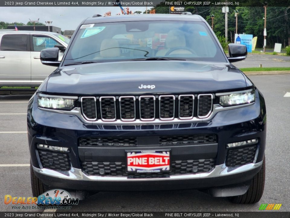 2023 Jeep Grand Cherokee L Limited 4x4 Midnight Sky / Wicker Beige/Global Black Photo #2