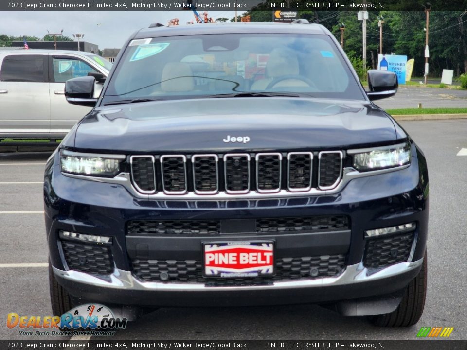 2023 Jeep Grand Cherokee L Limited 4x4 Midnight Sky / Wicker Beige/Global Black Photo #2