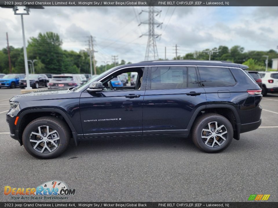 2023 Jeep Grand Cherokee L Limited 4x4 Midnight Sky / Wicker Beige/Global Black Photo #3