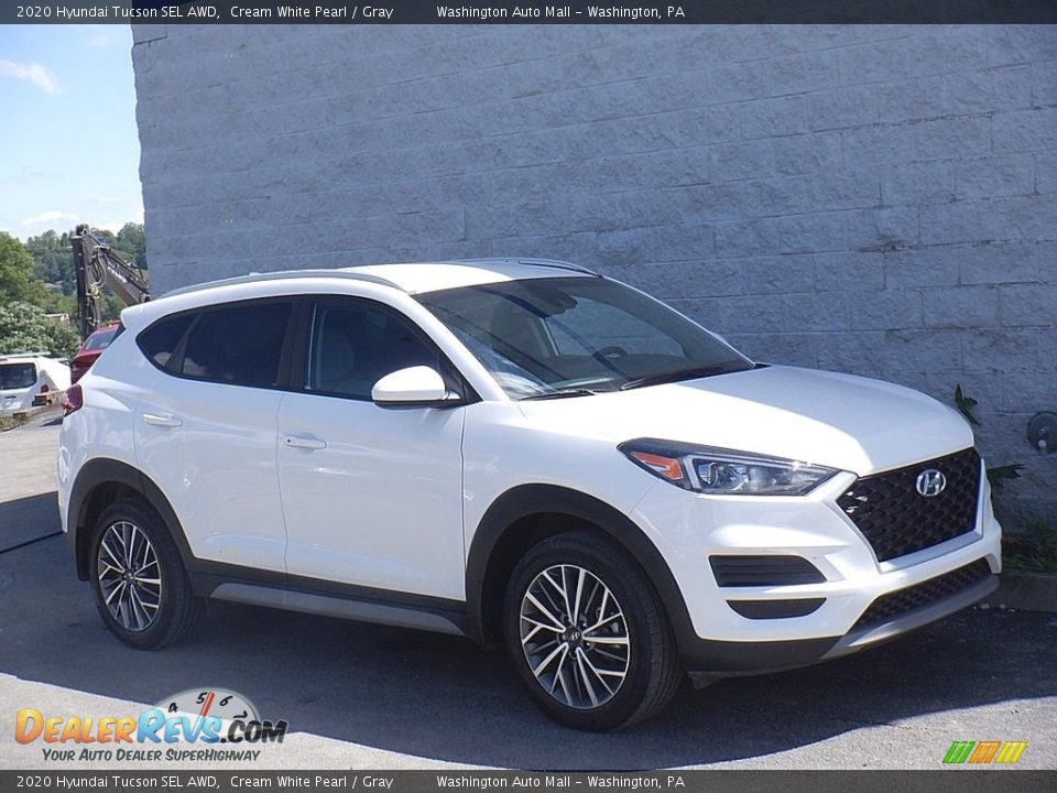 2020 Hyundai Tucson SEL AWD Cream White Pearl / Gray Photo #1