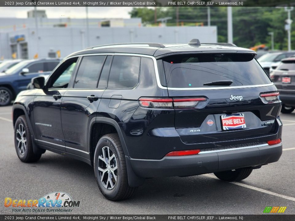 2023 Jeep Grand Cherokee L Limited 4x4 Midnight Sky / Wicker Beige/Global Black Photo #4