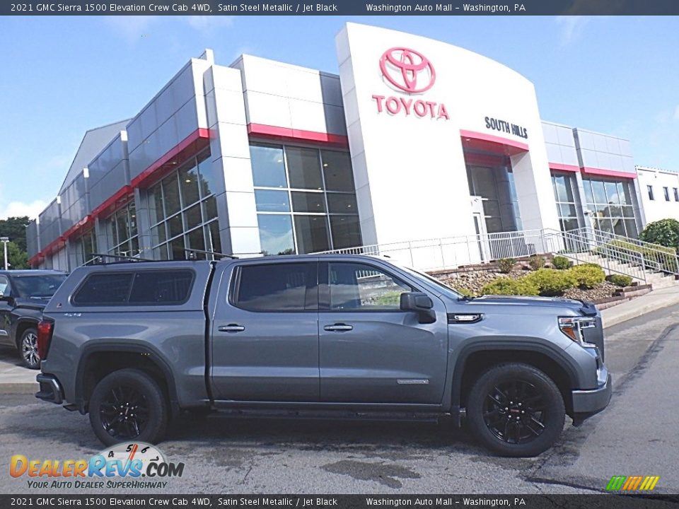 2021 GMC Sierra 1500 Elevation Crew Cab 4WD Satin Steel Metallic / Jet Black Photo #2